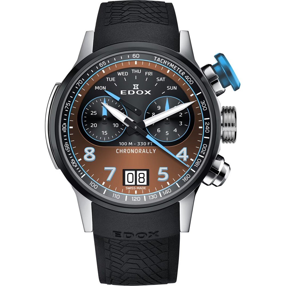 Relógio Edox Chronorally 38003-TINBU-BRNBU