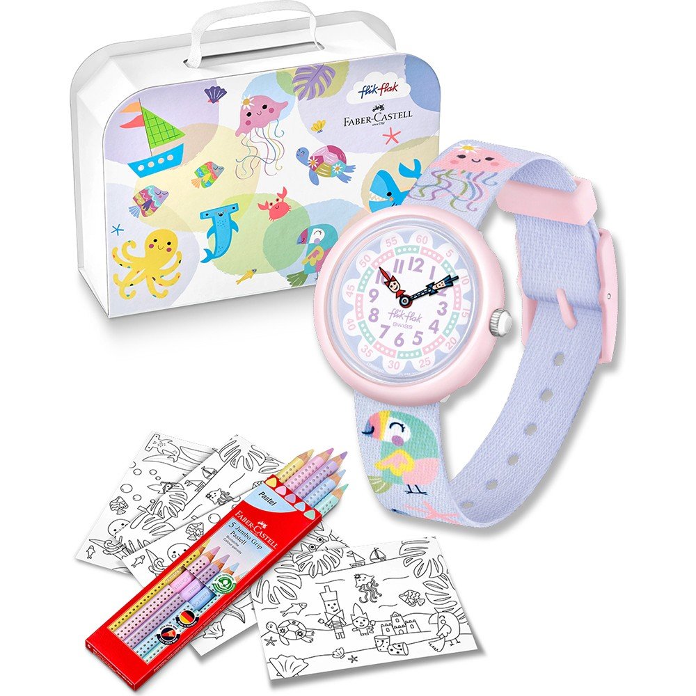 Montre Flik Flak 3+ Story Time FBNP231 Color in pastel