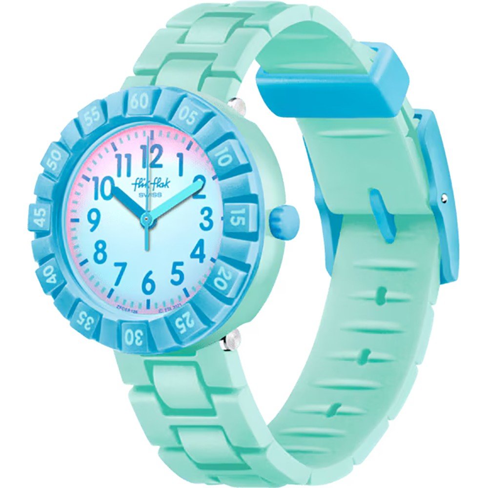 Montre Flik Flak 5+ Power Time FCSP126 Blue Splash