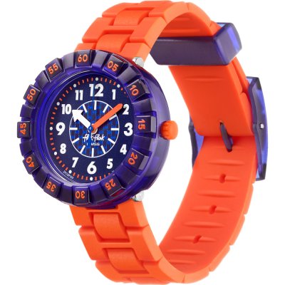 Montre Flik Flak 7+ Power Time FCSP103 Orangebrick