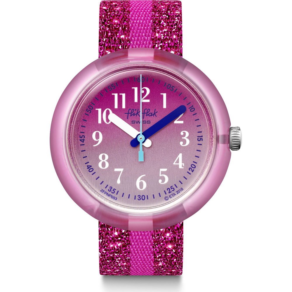 Montre Flik Flak 5+ Power Time FPNP053 Pink Sparkle