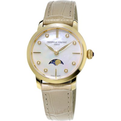 Montre Frederique Constant FC Ladies FC-206MPWD1S5 Slim Line Moon Phase