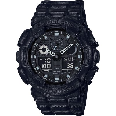 Montre G-Shock Classic Style GA-100BT-1AER Black Out Texture