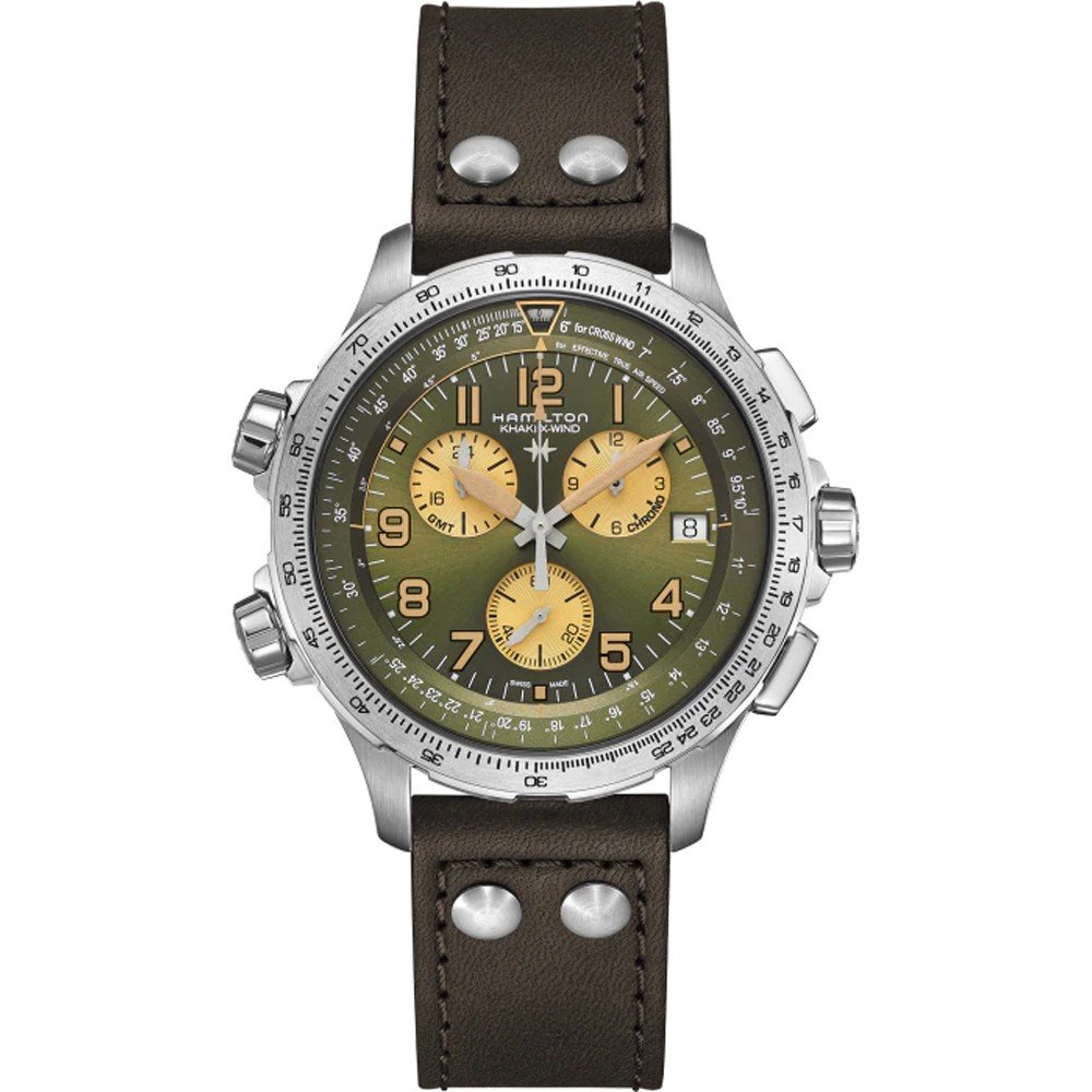 Relógio Hamilton Aviation H77932560 Khaki X-Wind GMT