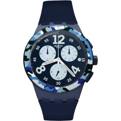 Montre Swatch New Chrono Plastic SUSN414 Camoblu