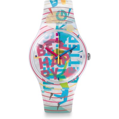 Montre Swatch Originals Large (41mm) SUOZ196 Go Happy