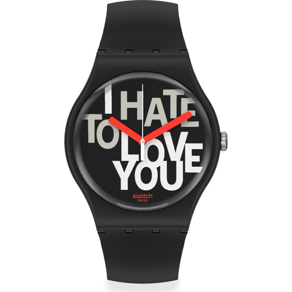 Montre Swatch Originals Large (41mm) SUOB185 Hate 2 Love