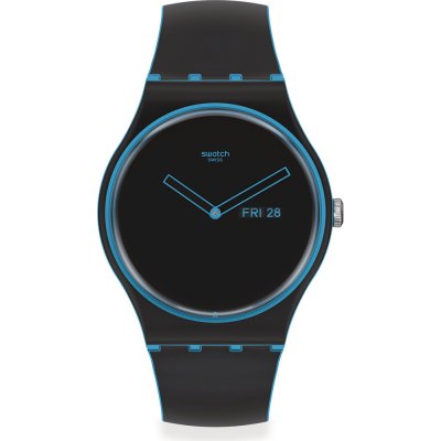 Montre Swatch Originals Large (41mm) SO29S701 Minimal Line Blue