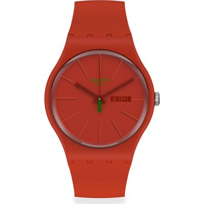 Montre Swatch Originals Large (41mm) SO29R700 1983 Red Vremja