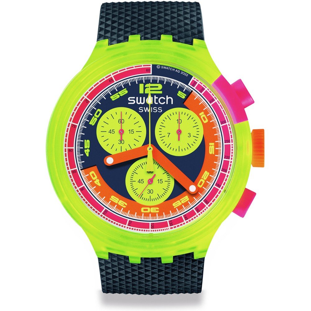 Montre discount jaune fluo