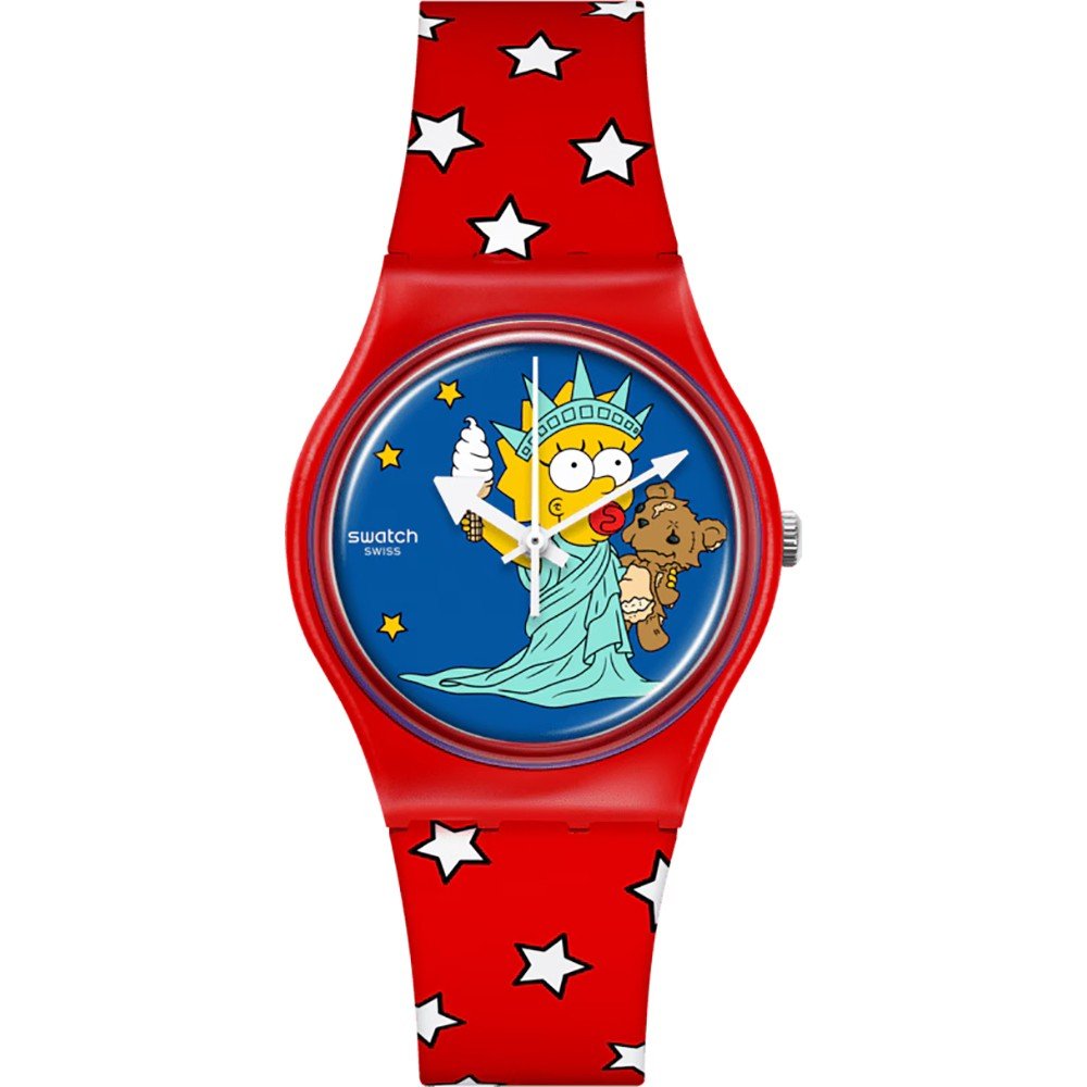 Relógio Swatch Original Medium (34mm) SO28Z120 Little Lady Liberty