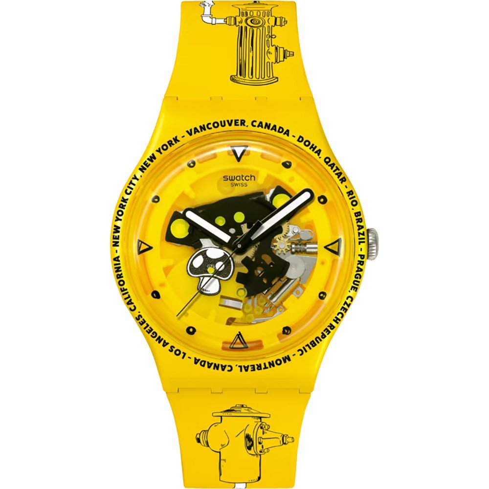 Relógio Swatch Originals Large (41mm) SO29J101 Swatch Proteam - Time with Andy Anderson