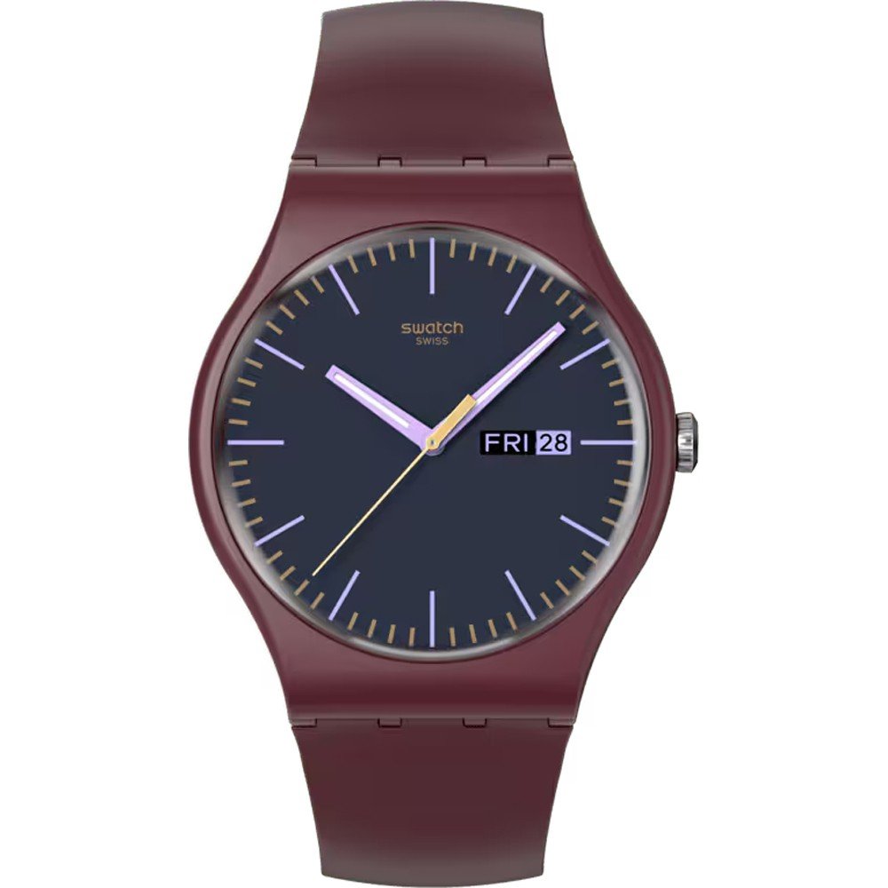 Montre Swatch Originals Large (41mm) SO29R707 Burgundy Berry