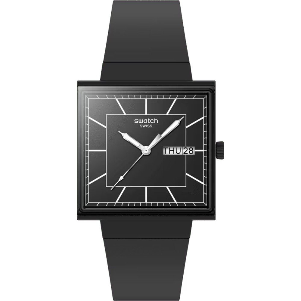 Swatch What If - Square SO34B701 What If... Blackagain? Uhr