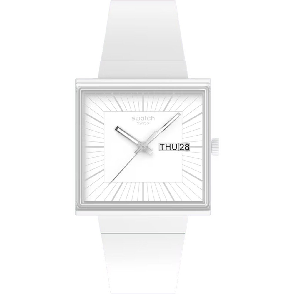 Montre Swatch What If - Square SO34W700 What If... Allwhite?