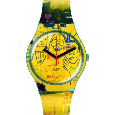 Montre Swatch Originals Large (41mm) SUOZ354 Hollywood Africans by Jean-Michel Basquiat