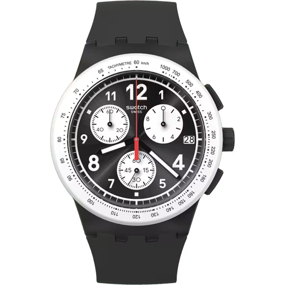 Swatch New Chrono Plastic SUSB420 Nothing Basic About Black Uhr