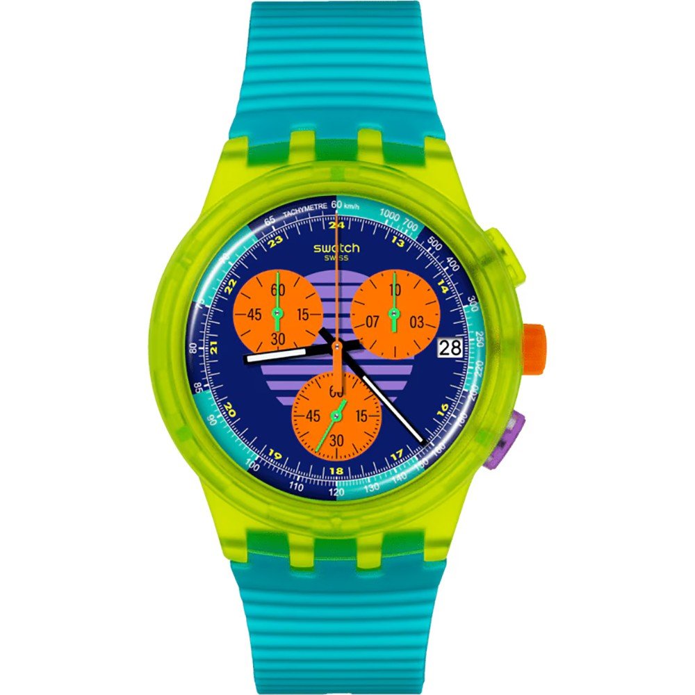 Swatch New Chrono Plastic SUSJ404 Swatch Neon Wave Uhr