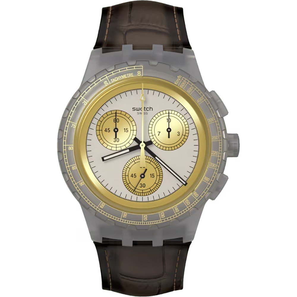 Relógio Swatch New Chrono Plastic SUSM100 Golden Radiance