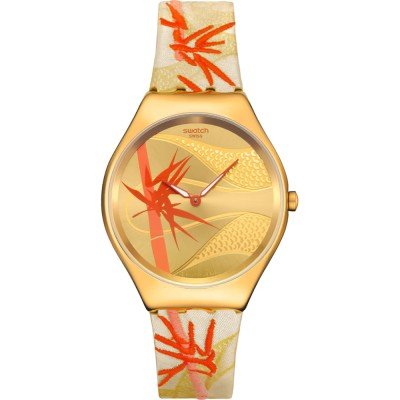 Montre Swatch Skin Irony SYXZ105 Golden red bamboo