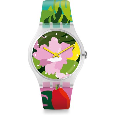 Montre Swatch Originals Large (41mm) SUOK132 Tropical Garden