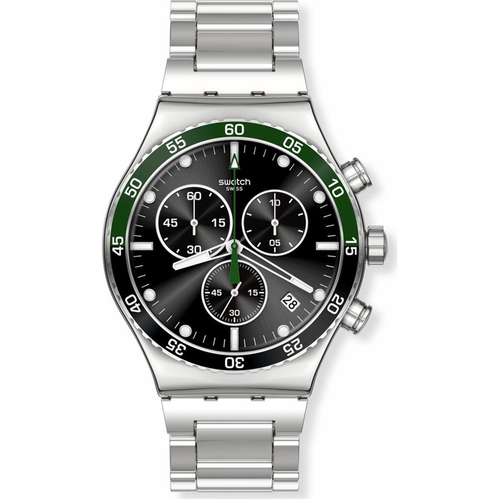 Montre Swatch Irony - Chrono New YVS506G Dark Green Irony