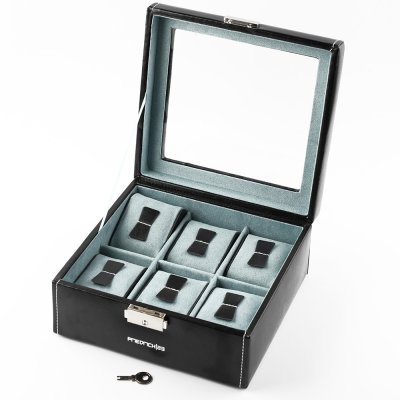 Boîte à montres HWG Accessories bond-6-black1 Watch storage box